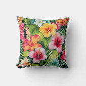 水彩トロピカルパラダイス クッション (正面)