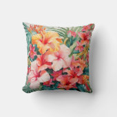 水彩トロピカルパラダイス クッション (正面)