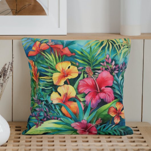 水彩トロピカルパラダイス クッション