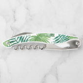 水彩トロピカルパームグリーンリーモノグラム ソムリエナイフ (裏面)