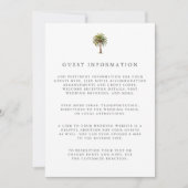 水彩トロピカルパームツリーゲスト詳細 招待状 (正面)