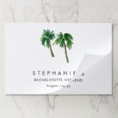 水彩トロピカルパームツリーズバチェロレッテ ペーパーパッド (折り畳み)