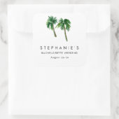 水彩トロピカルパームツリー  ブライズメイド   スクエアシール (バッグ)