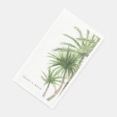 水彩トロピカルパームパーソナライズされた (コーナー)