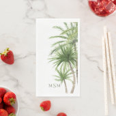 水彩トロピカルパームモノグラム (インサイチュ)