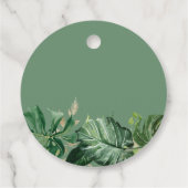 水彩トロピカルパームリーフのサンキュー フェイバータグ (裏面)