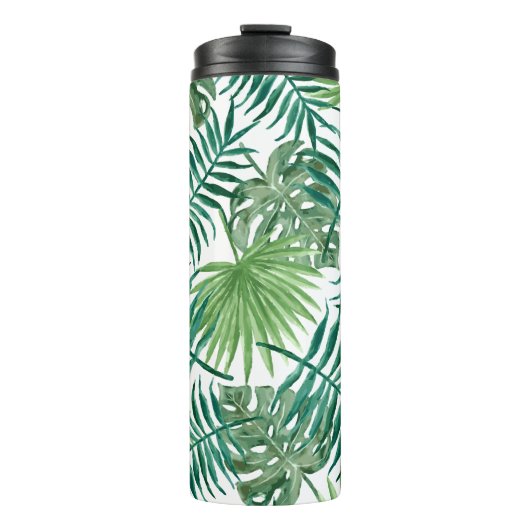 水彩トロピカルパーム葉 タンブラー (正面)