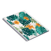 水彩トロピカルパーム,ハワイアンヒビスクス ノートブック (右側)