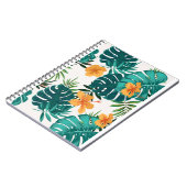 水彩トロピカルパーム,ハワイアンヒビスクス ノートブック (左側)