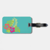水彩トロピカルヒビスクスハワイアン ラゲッジタグ (裏面横)