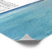 水彩トロピカルビーチウェディング席次表 ポスター (角)