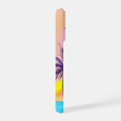 水彩トロピカルビーチサンセットフォンケース iPhoneケース (右側面)