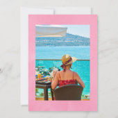 水彩トロピカルフラワーお祝い 招待状 (裏面)