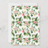 水彩トロピカルフラワーのリース ベイビースプリンクル 招待状 (裏面)