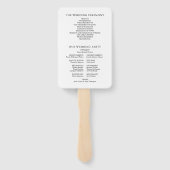 水彩トロピカルフラワーウェディングプログラム ハンドファン (裏面)