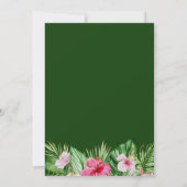 水彩トロピカルフラワーウェディング セーブザデート (裏面)