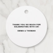 水彩トロピカルフラワーズリースベビーシャワー フェイバータグ (裏面)