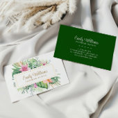 水彩トロピカルフラワーズ名刺 名刺