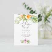 水彩トロピカルフラワーニューアドレス 案内ポストカード (スタンド正面)