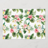 水彩トロピカルフラワーベビーシャワーお母さん – be アドバイスカード (裏面)