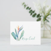 水彩トロピカルフラワーレシピカード シーズンポストカード (スタンド正面)