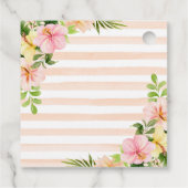 水彩トロピカルフラワー結婚ズ フェイバータグ (裏面)