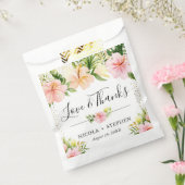 水彩トロピカルフラワー結婚ズ フェイバーバッグ (封をした状態)