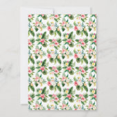 水彩トロピカルフラワー サマー ティーパーティー 招待状 (裏面)