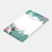 水彩トロピカルブライド – ビーティール(緑がかった色)ID577 ポストイット (アングル)