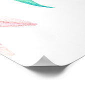 水彩トロピカルポスター ポスター (角)