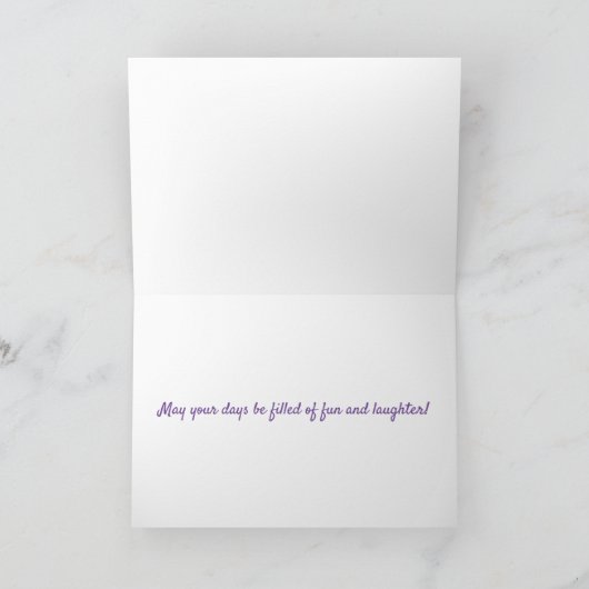 水彩トロピカルリタイアパーソナライズされた カード (内部)