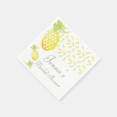 水彩トロピカルリピートパイナップル スタンダードカクテルナプキン (角)