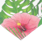 水彩トロピカルリーフハワイアンルアウ（ハワイ式宴会）パーティー テーブルクロス (アングル)