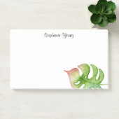 水彩トロピカルリーフ名を追加Post It Notes ポストイット (オフィス)