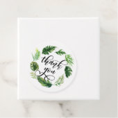 水彩トロピカルリーフ wreath サンキュー フェイバータグ (インサイチュ)