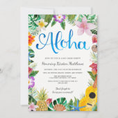 水彩トロピカルルアウ卒業パーティー招待状 招待状 (正面)