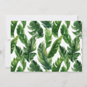 水彩トロピカル葉リース初会 サンキューカード (裏面)