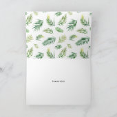 水彩トロピカル フローラルリース ありがとう サンキューカード (内部)