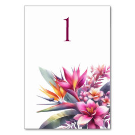 水彩トロピカル ブリス - 結婚式テーブルカード テーブルナンバー