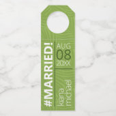 水彩トロピカル#Married緑ID577 ボトルネックタグ (正面)