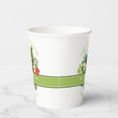 水彩トロピカルw/トゥーカンありがとうグリーンID577 紙コップ (右)