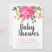 水彩トロピックスベビーシャワー招待状 招待状 (正面)
