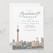 水彩トロントバチェロレッテの旅程と 招待状 (正面/裏面)