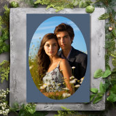 水彩トンボと緑の写真結婚の セーブザデート