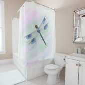 水彩トンボのシャワーカーテン シャワーカーテン (インサイチュ)