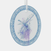水彩トンボ湖の水 ガラスオーナメント (正面右)