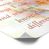 水彩トンボ静穏祈りの言葉ポスター ポスター (角)