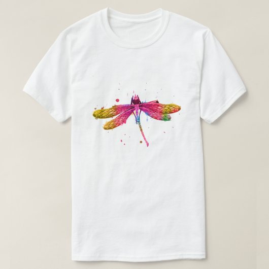 水彩トンボ グラフィックデザイン 独立系アーティスト Tシャツ (デザイン正面)