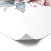 水彩トンボ&フラワー ポスター (角)