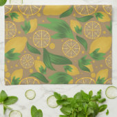 水彩トープ柑橘類レモンフルーツ キッチンタオル (折り畳み)